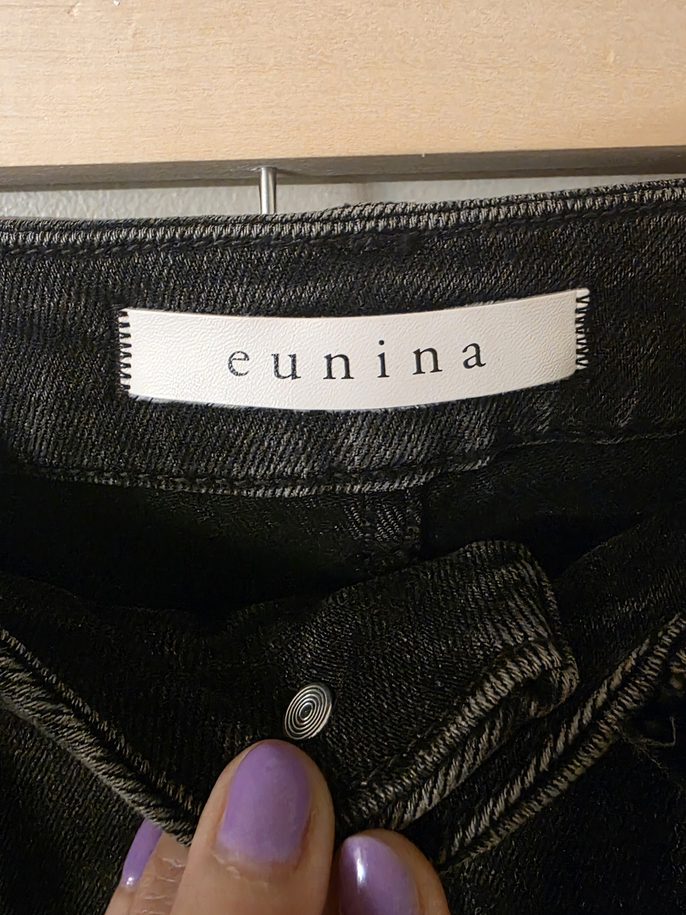 Eunina NWT Aliyah High Rise Flare Jeans Blacklight Grey 9 - Picture 4 of 12